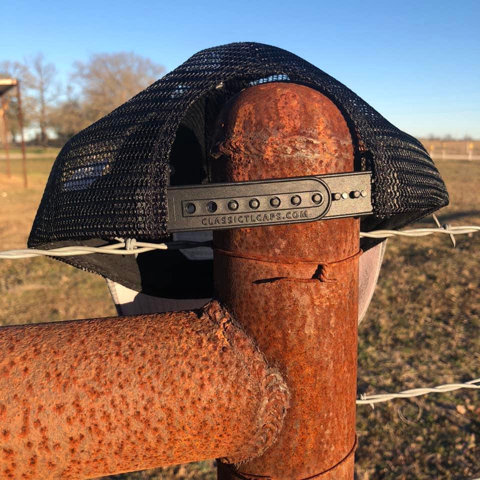 Black and Grey Hat with Embroidered Running Roan Logo