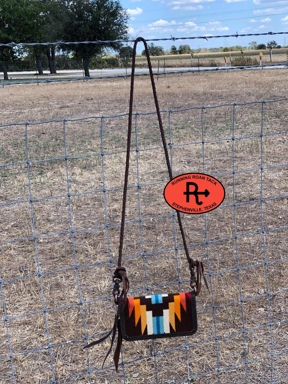 "The Pecos" Crossbody Double Zip Wallet Wristlet Organizer in Rio Rancho Wool