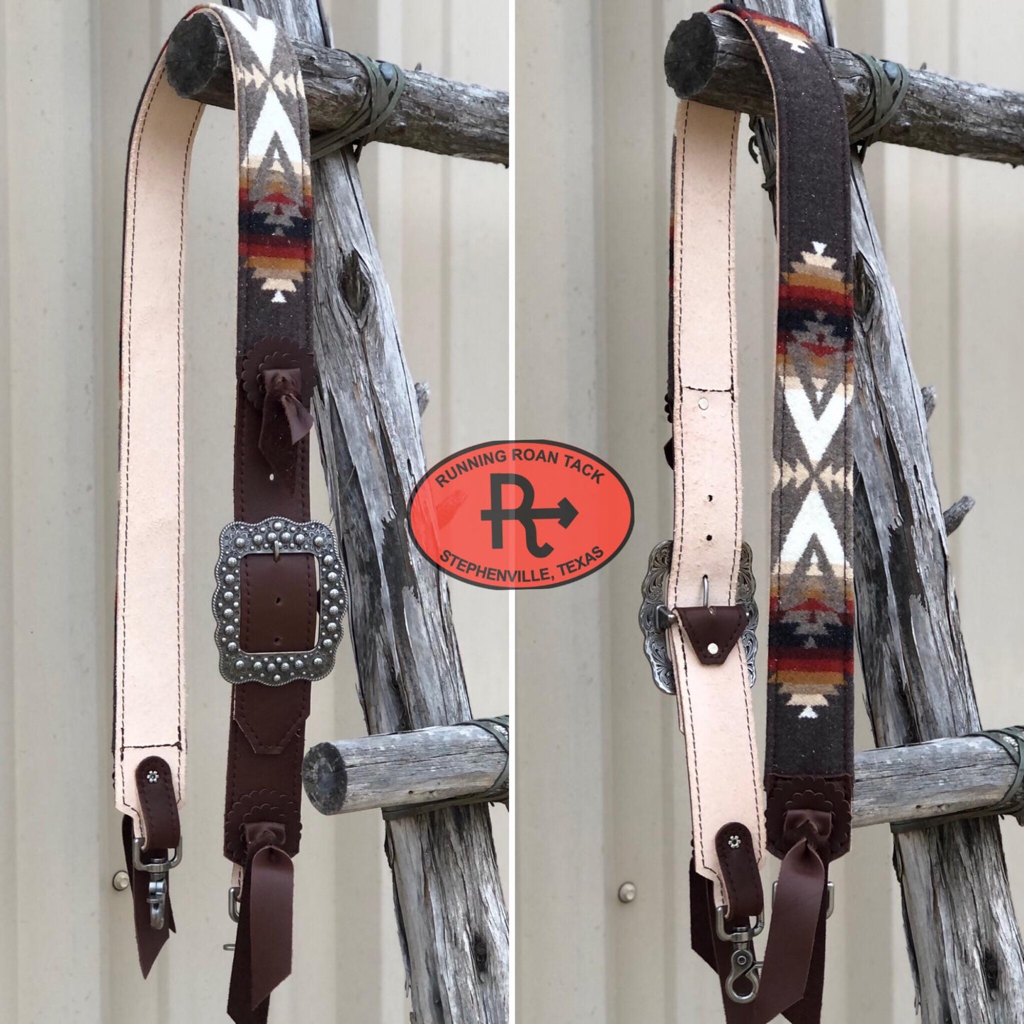 2" Wide Adjustable Chocolate Leather and Pacific Crest Wool Cross Body or Shoulder Strap for Handbag, Rope Can, Computer Bag, Camera Bag, etc