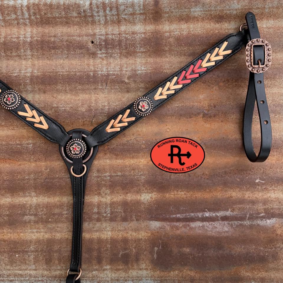 Metallic Copper and Metallic Scarlet Tack Set with German Hardware *Buy one piece or both pieces* Set05042026-06