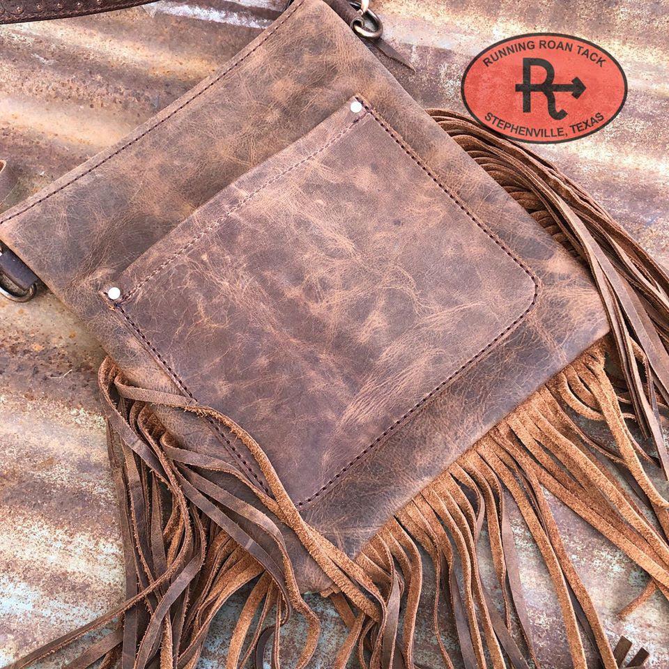 "Rancho Arroyo Aqua" Wool Palo Duro Zipper Top Cross Body Handbag