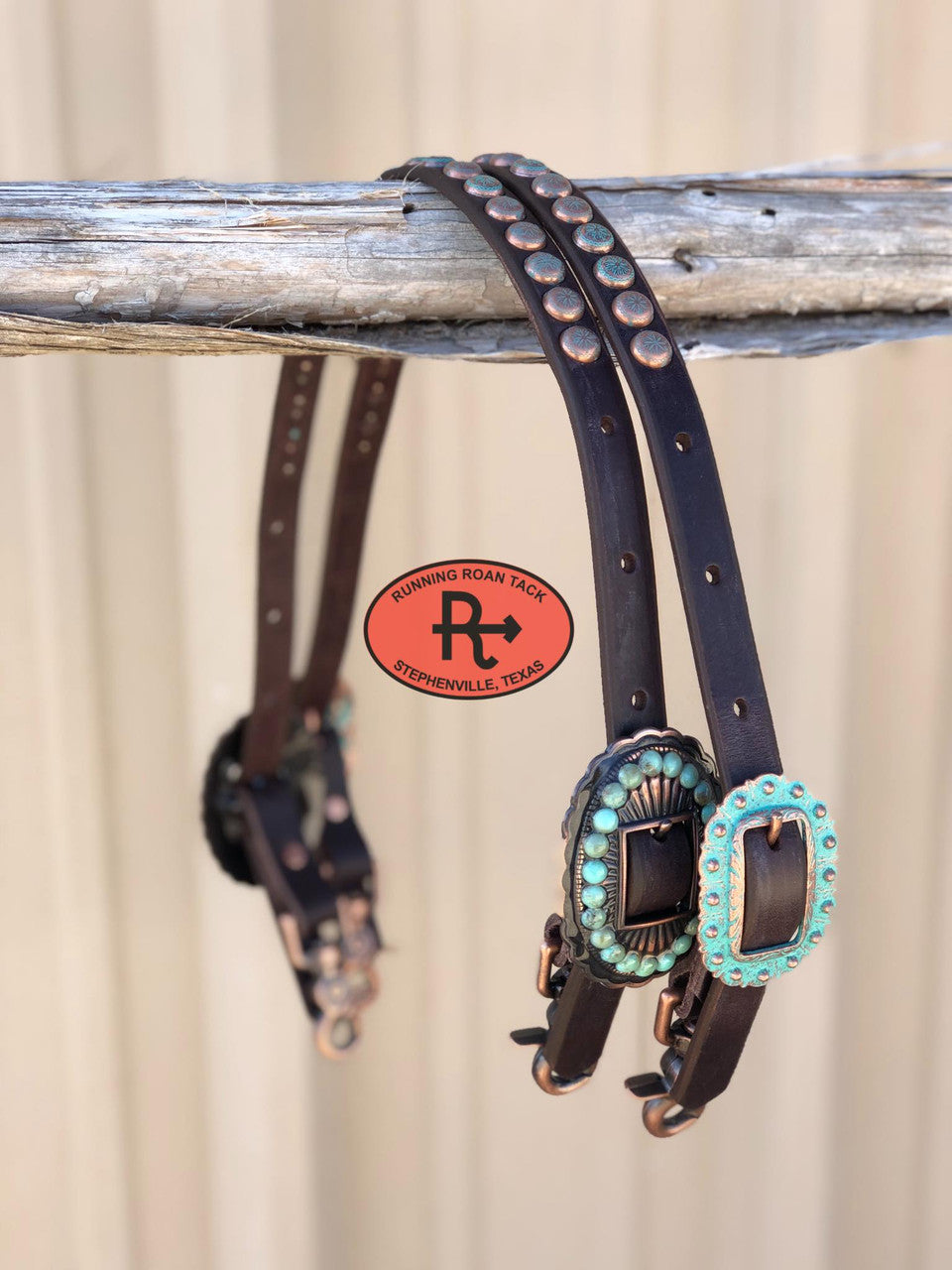 Double Buckle Chocolate Wither Strap with Dots and Your Choice of Hardware