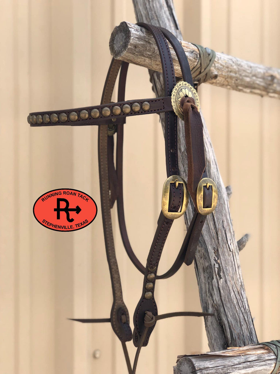 "Yuma" Browband Headstall with Your Choice of Slotted Sedona Concho