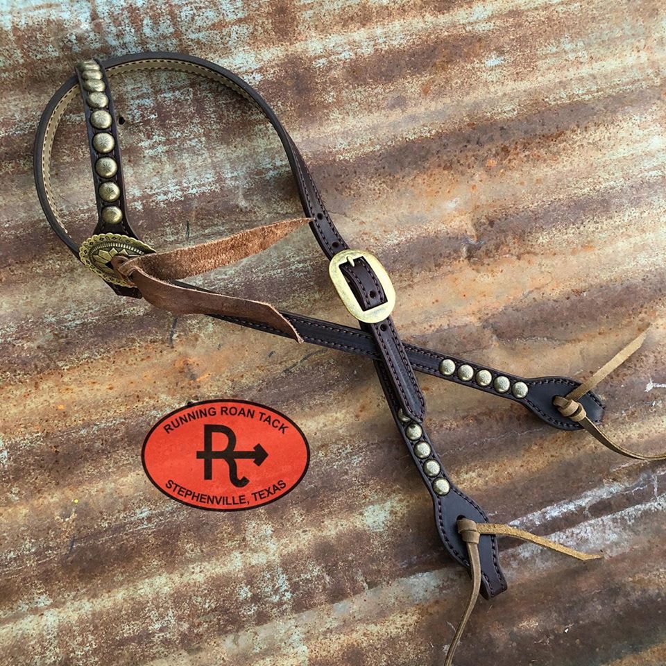 Yuma Single Ear Standard Size Headstall with Your Choice of Slotted Sedona Concho