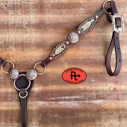 Ring Breast Collar with Inlaid Southwest Embossed Leather and Gallup Conchos Breastcollar07062026-07