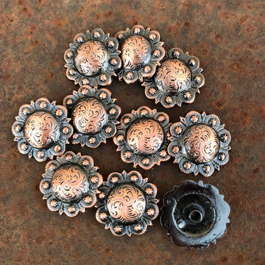 1" Round Copper Conchos