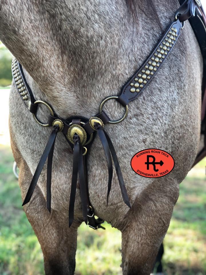 Ring Breast Collar with Slotted Mesa Conchos