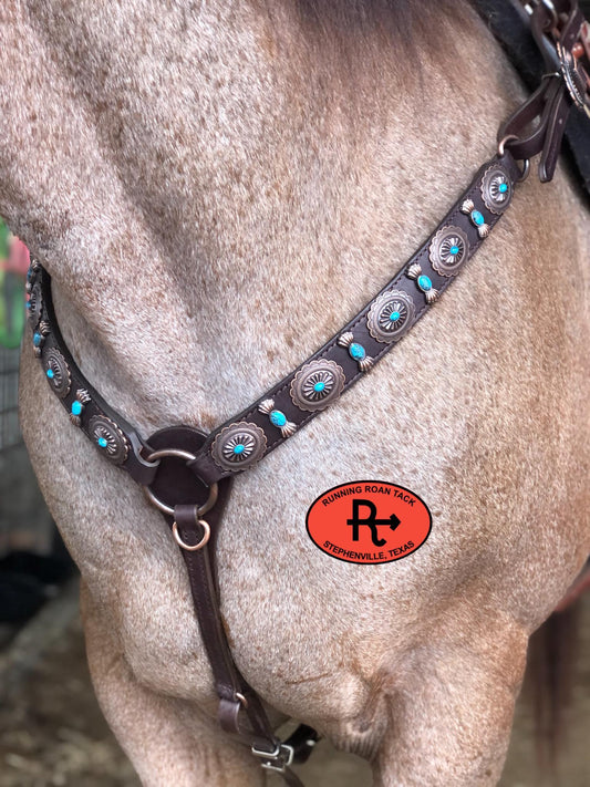 Copper Southwest Concho Breast Collar