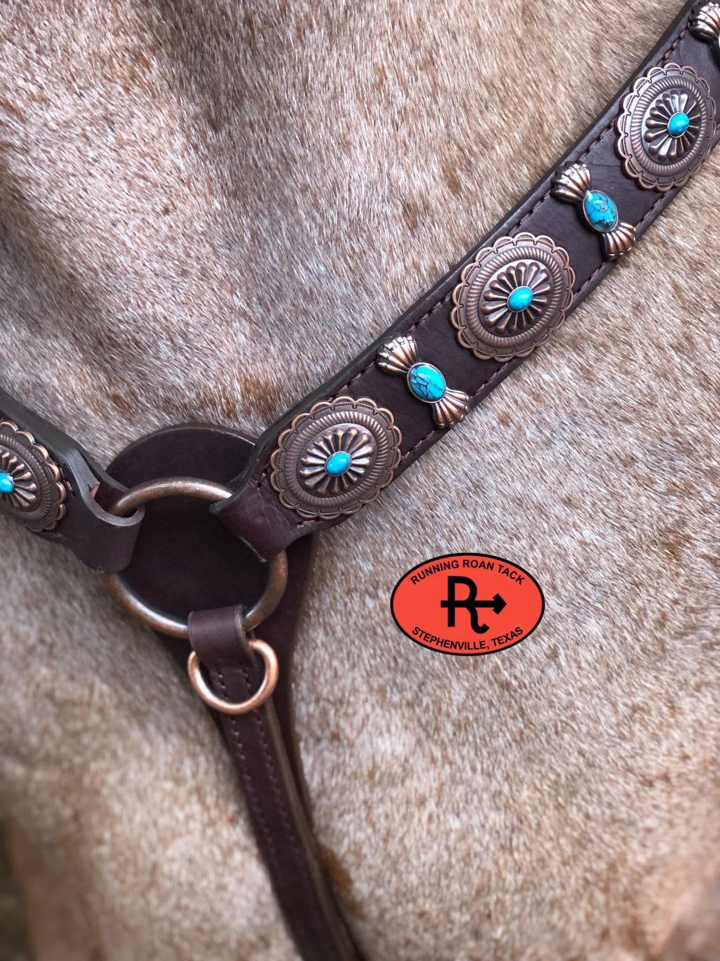 Copper Southwest Concho Breast Collar