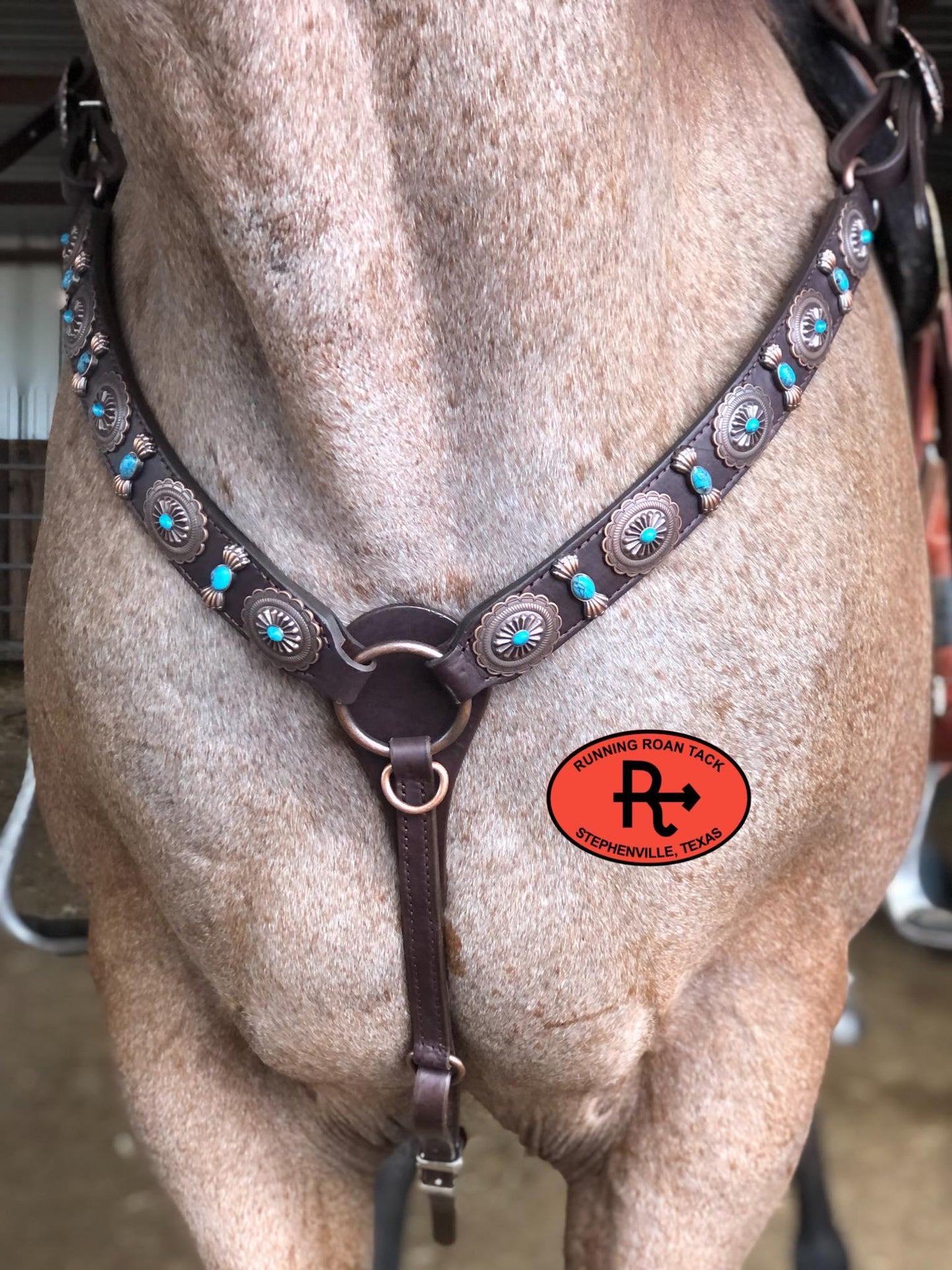 Copper Southwest Concho Breast Collar