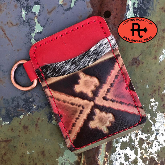 Red Aztec Card Holder Wallet