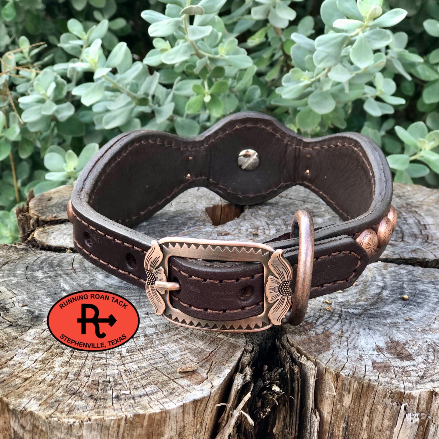 14"-17" Dog Collar Inlaid with Red Croc