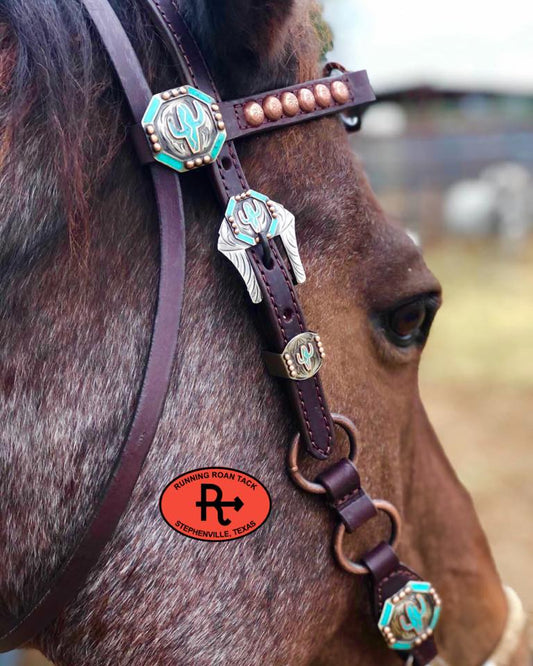 Standard Size Browband Ring Headstall with Your Choice of Hardware