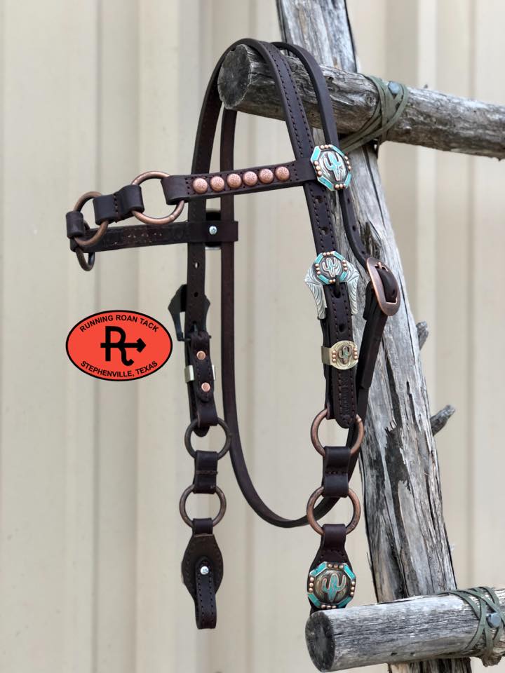 Standard Size Browband Ring Headstall with Your Choice of Hardware