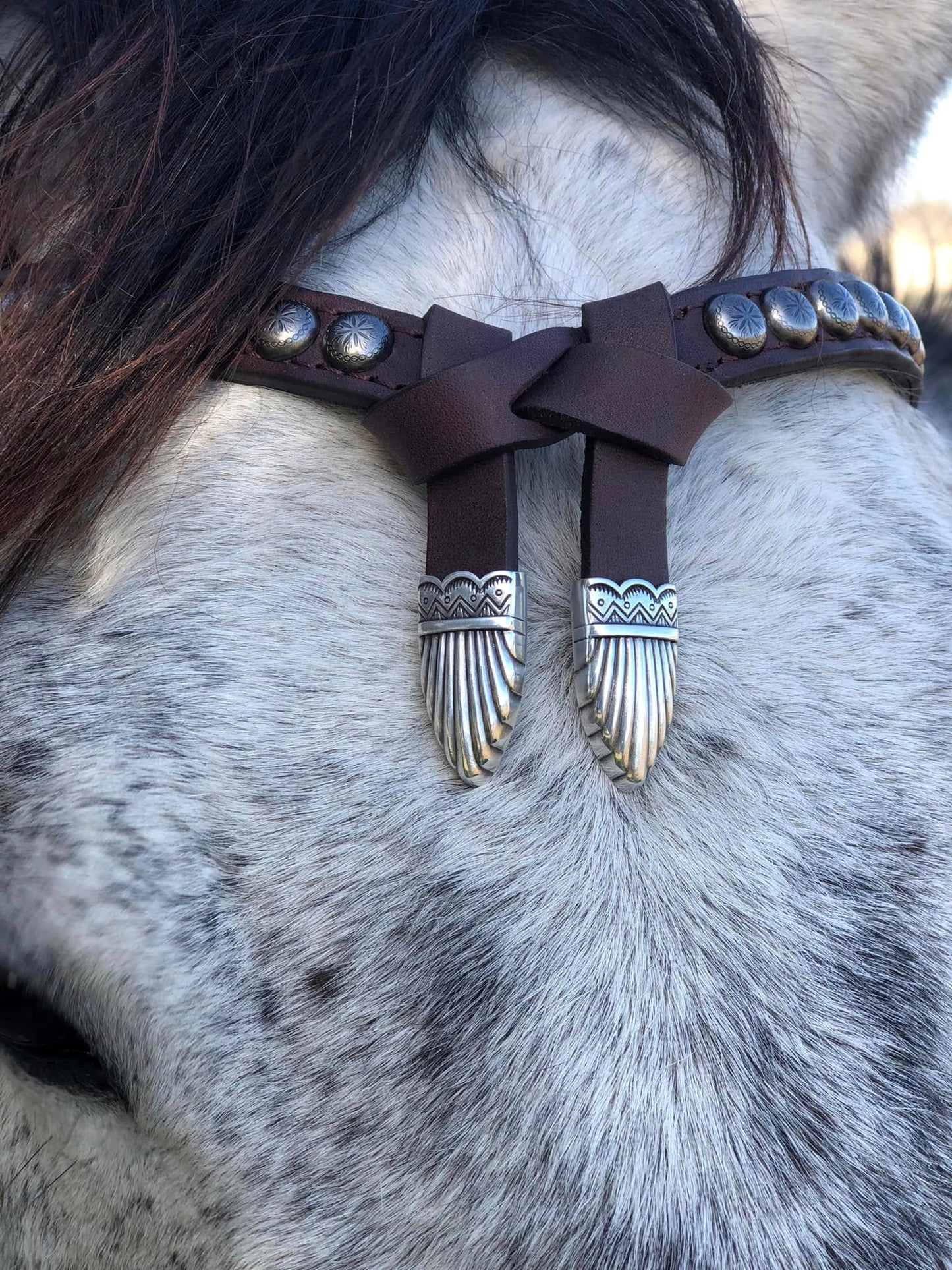 Futurity Knot Browband Headstall with Pacific Crest Wool 36"-43"