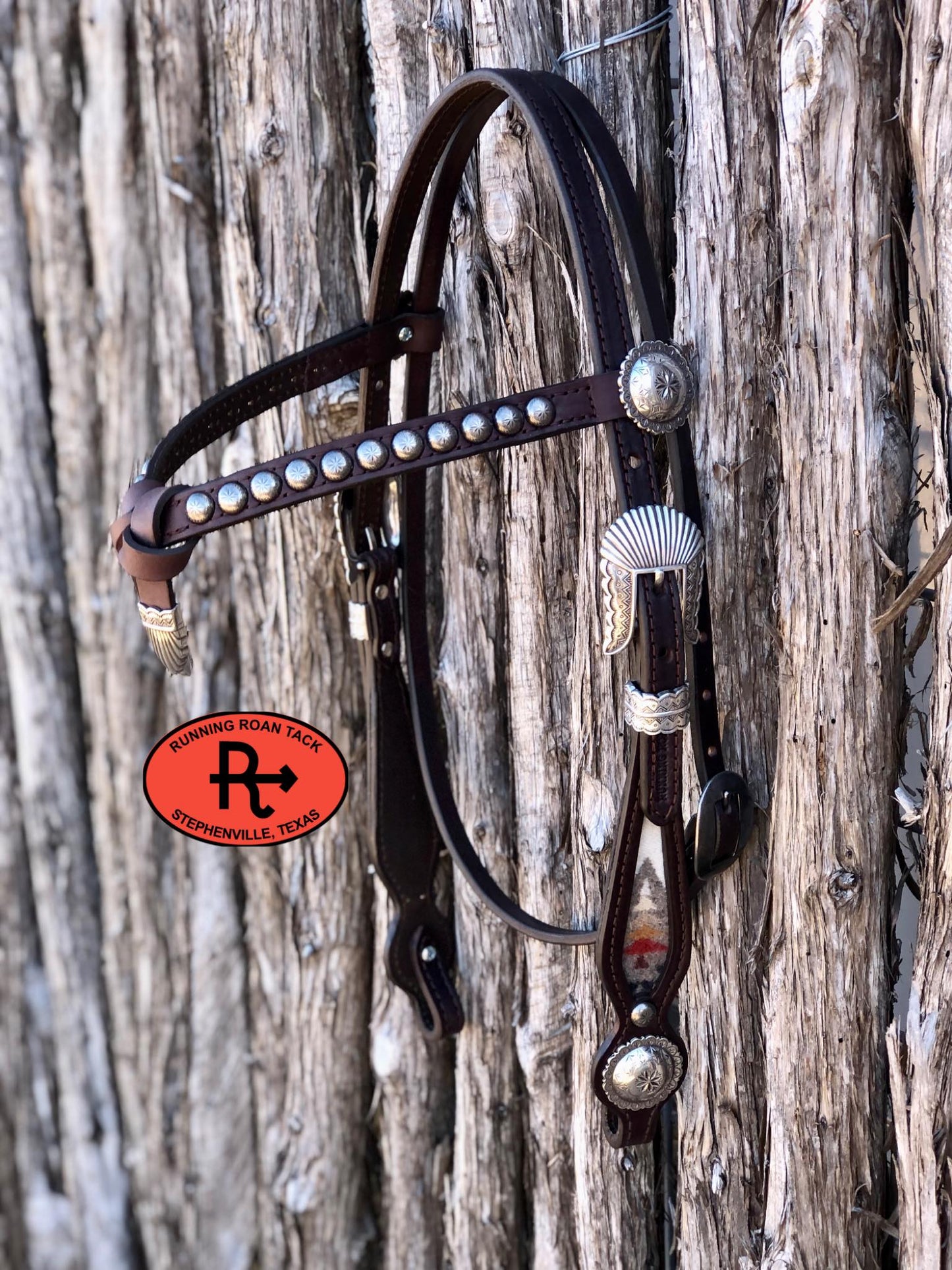 Futurity Knot Browband Headstall with Pacific Crest Wool 36"-43"