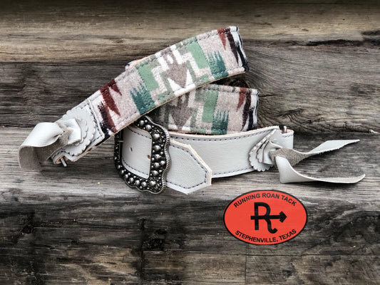 2" Wide Adjustable Grey Leather and Mesilla Wool Cross Body or Shoulder Strap for Handbag, Rope Can, Computer Bag, Camera Bag, etc