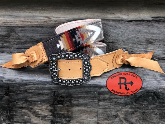 2" Wide Adjustable Buckskin Leather and Pacific Crest Wool Cross Body or Shoulder Strap for Handbag, Rope Can, Computer Bag, Camera Bag, etc