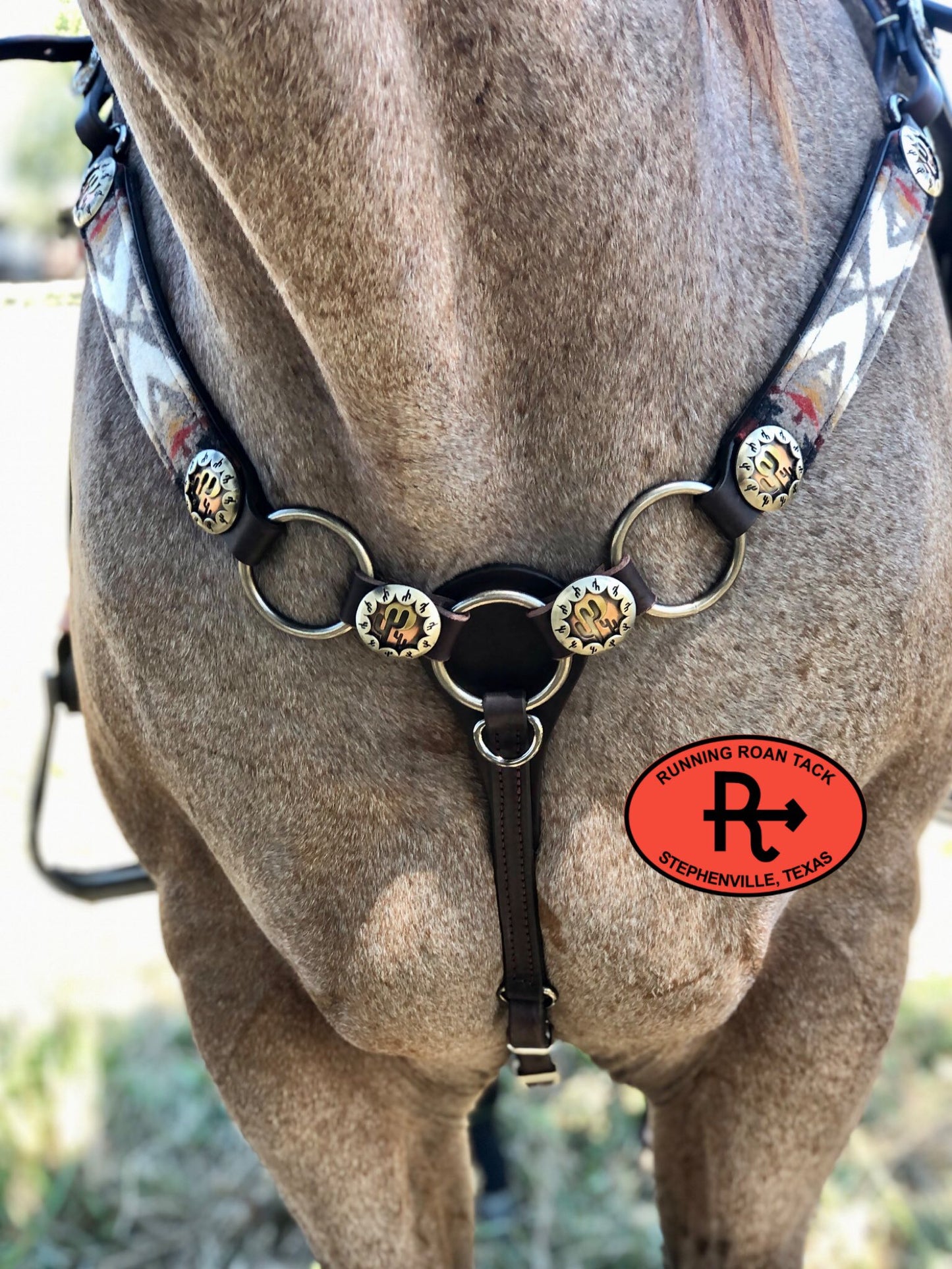 Pacific Crest Wool Ring Breastcollar with German Silver Desert Hardware 09012025-03