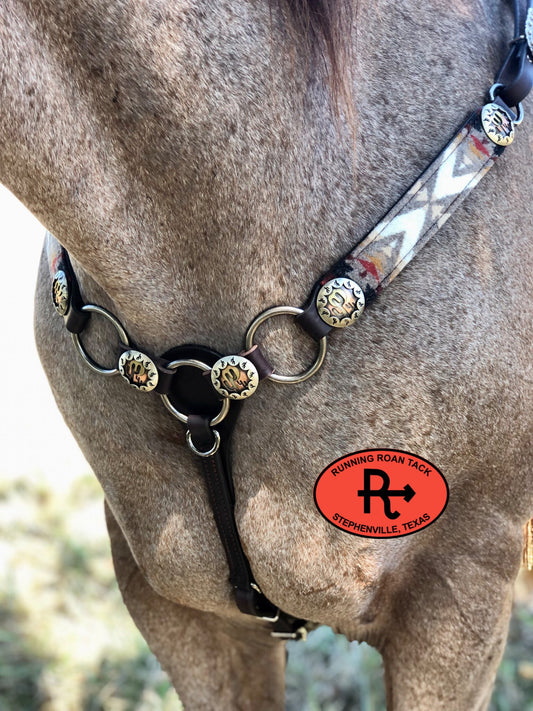 Pacific Crest Wool Ring Breastcollar with German Silver Desert Hardware 09012025-03