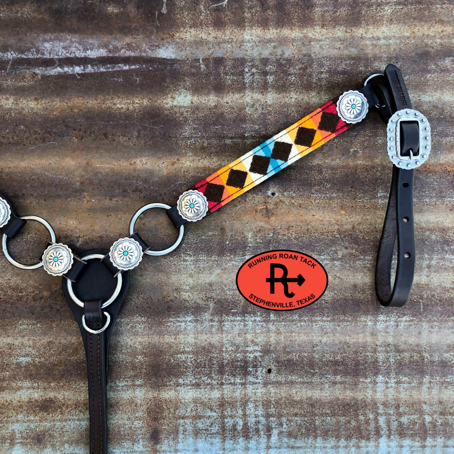 Rio Rancho Wool Ring Breastcollar with Santa Fe Hardware 09012025-04