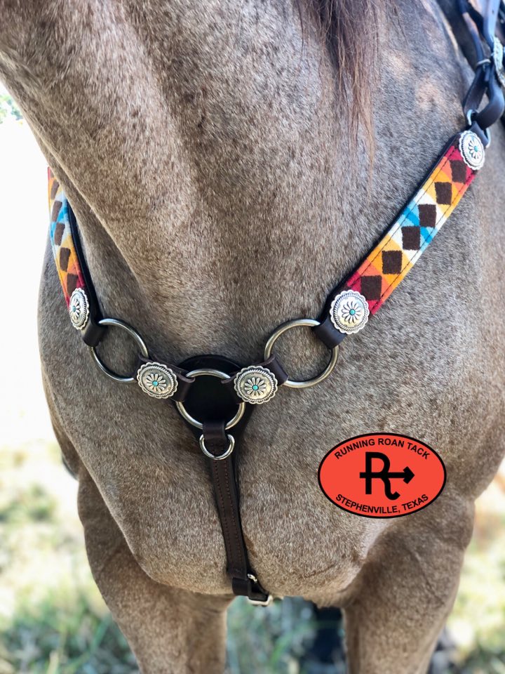 Rio Rancho Wool Ring Breastcollar with Santa Fe Hardware 09012025-04