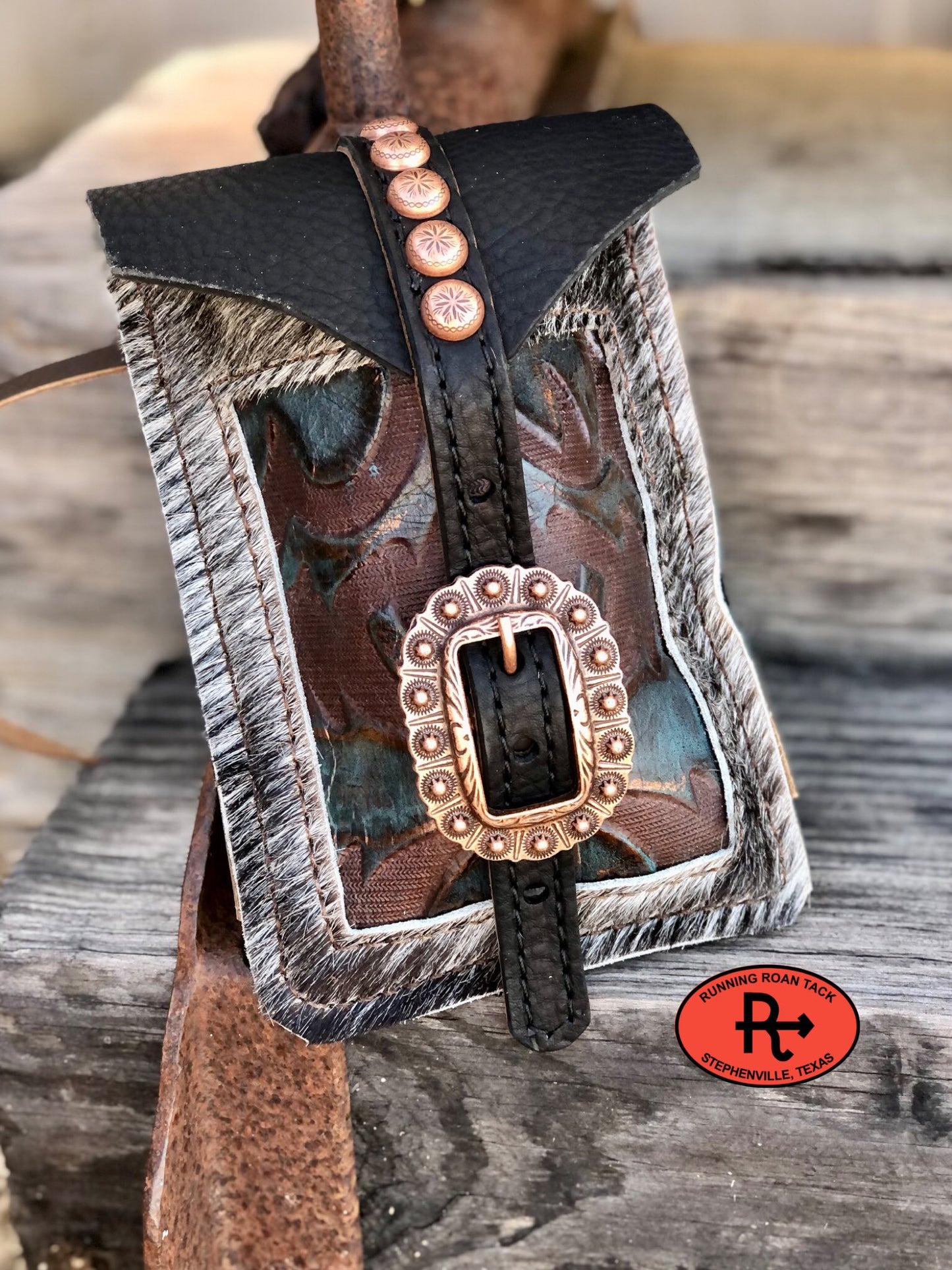 Midnight Boot Top Mini Saddle Bag with Cart Buckle for Phone, Keys, Roping Powder, etc Minibag11032025-14