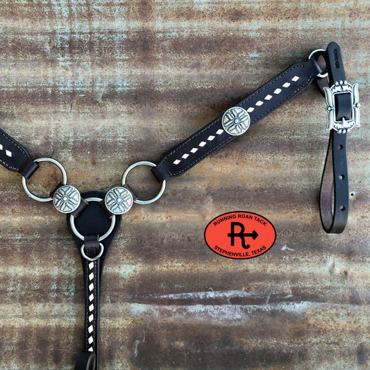 Ring Breast Collar with White Buckstitch and Gallup Hardware Breastcollar12012025-06