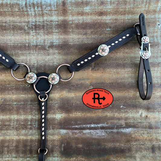 Ring Breast Collar with White Buckstitch and German Silver Conchos Breastcollar12012025-03