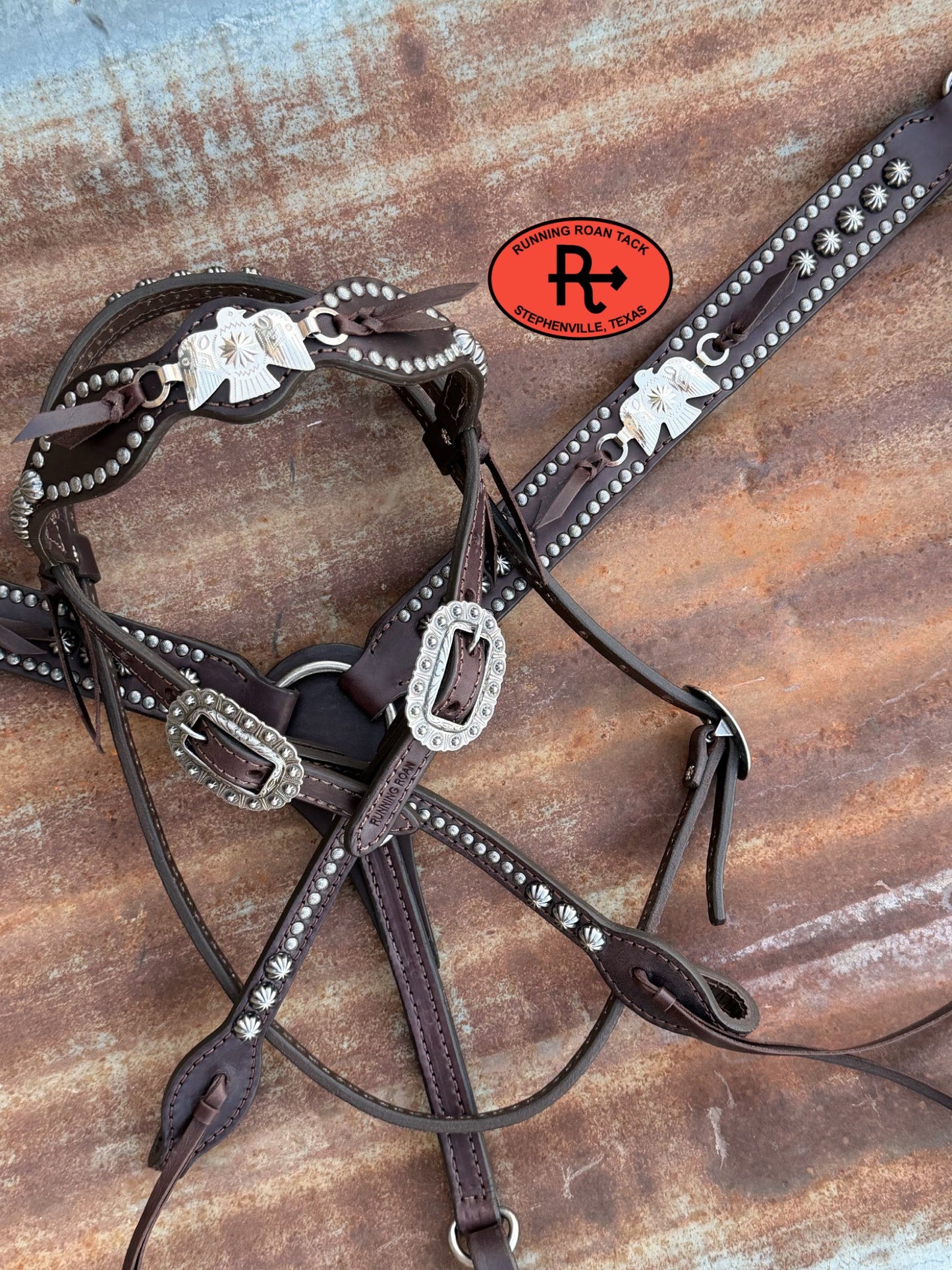 Dotted Tack Set with Vintage Thrifted Nickel Thunderbirds *Buy one piece or both pieces* Set03022026-06