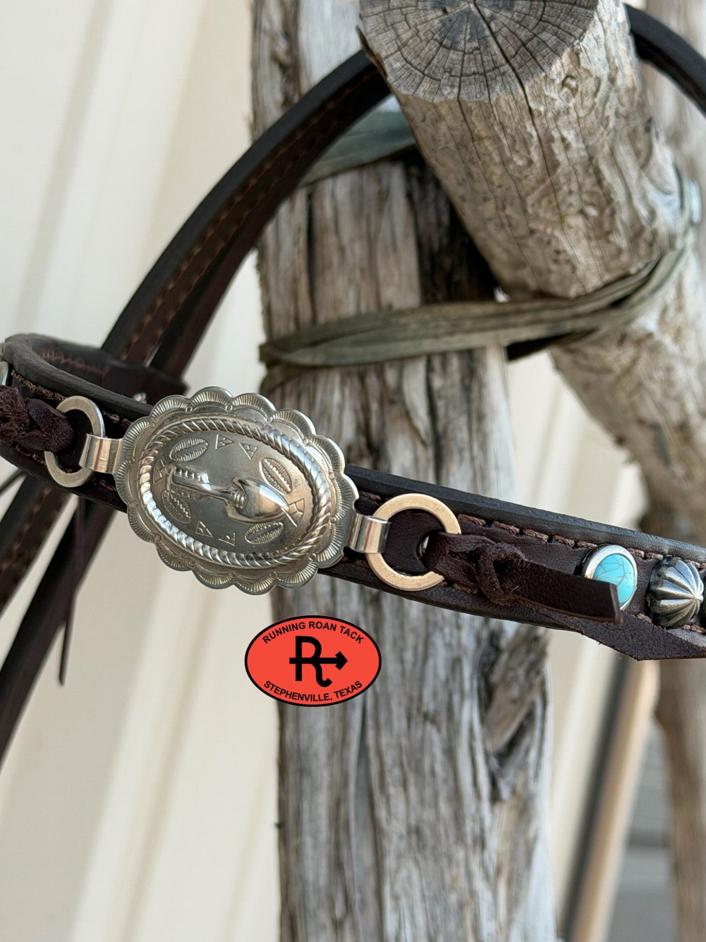 Tack Set with Faux Turquoise and Vintage Thrifted Nickel Arrow Medallions *Buy one piece or both pieces* Set03022026-03
