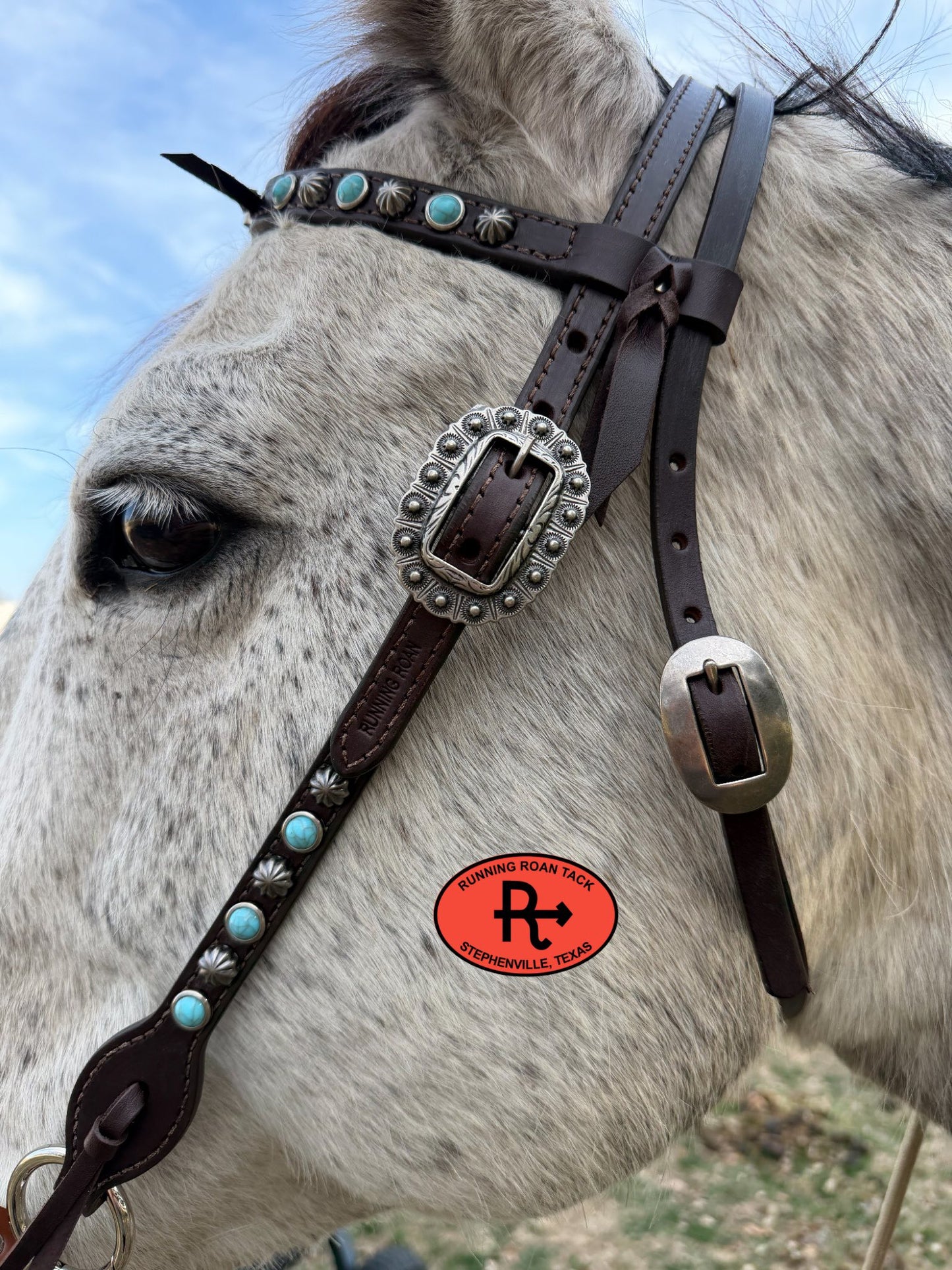 Tack Set with Faux Turquoise and Vintage Thrifted Nickel Arrow Medallions *Buy one piece or both pieces* Set03022026-03