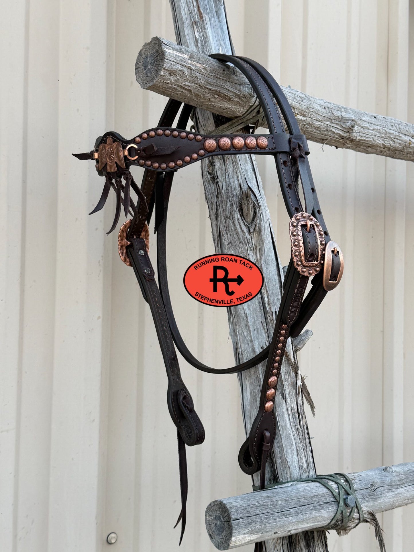 Tack Set with Tied Fringe and Vintage Thrifted Copper Thunderbirds *Buy one piece or both pieces* Set03022026-05