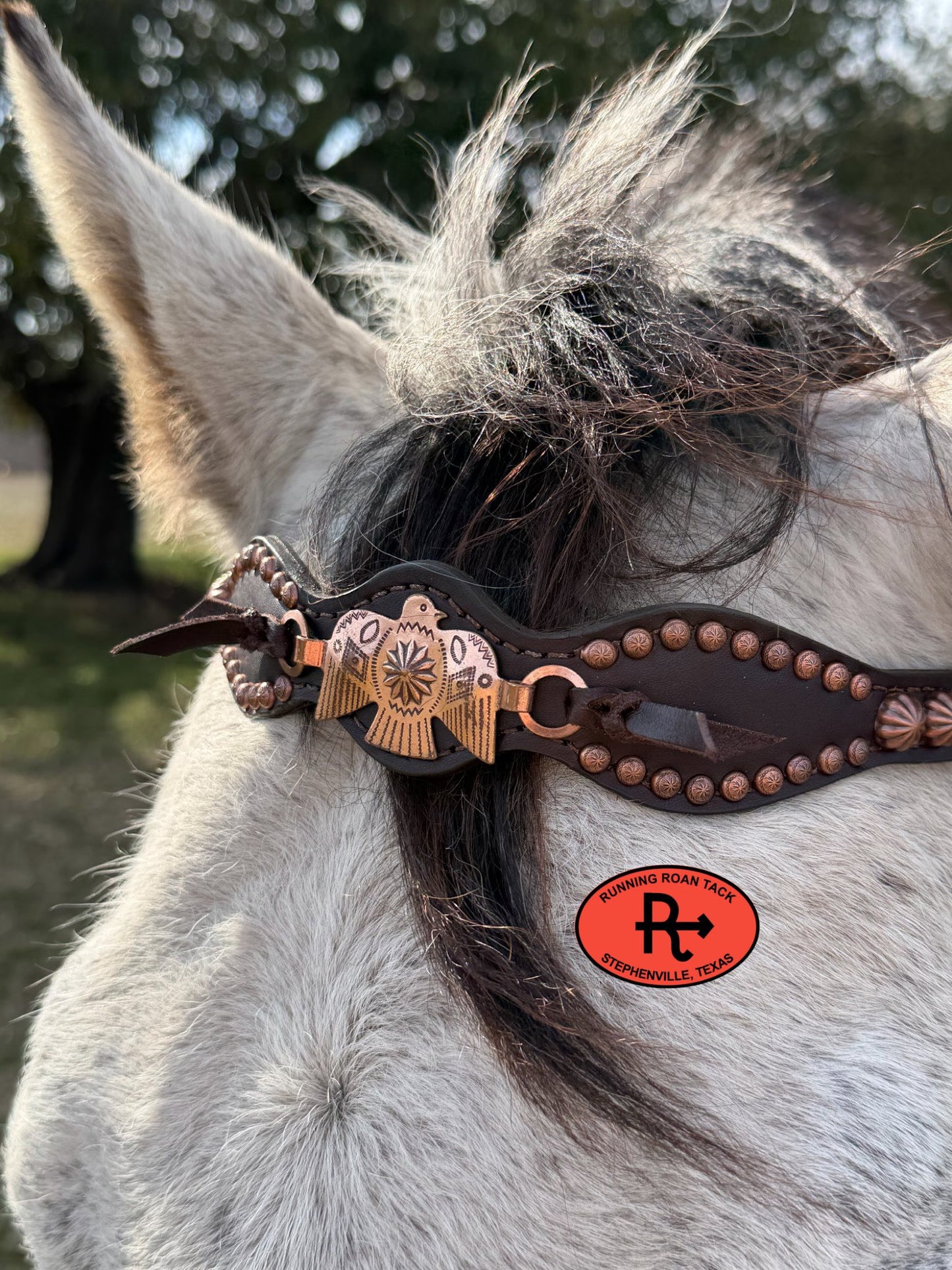 Dotted Tack Set with Vintage Thrifted Copper Thunderbirds *Buy one piece or both pieces* Set03022026-01