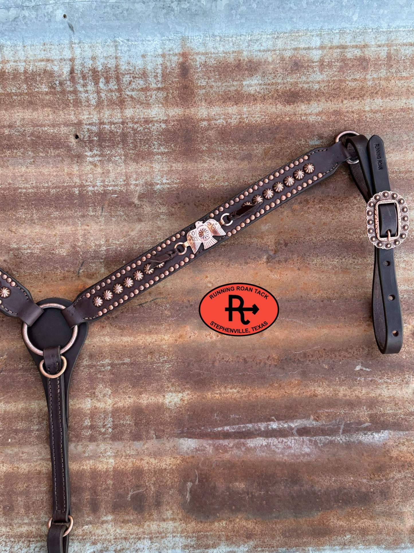 Dotted Tack Set with Vintage Thrifted Copper Thunderbirds *Buy one piece or both pieces* Set03022026-01