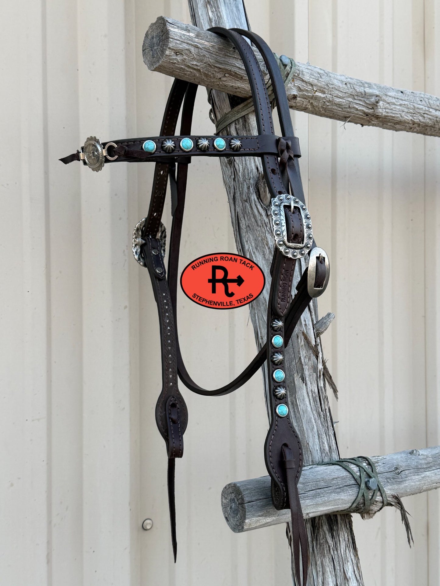 Tack Set with Faux Turquoise and Vintage Thrifted Nickel Arrow Medallions *Buy one piece or both pieces* Set03022026-03