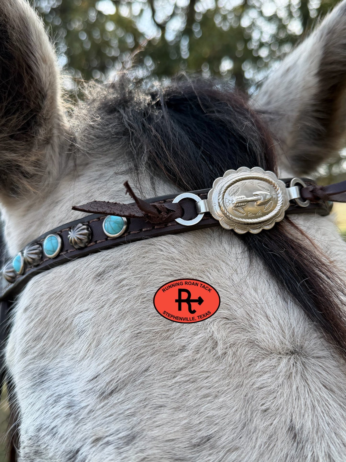 Tack Set with Faux Turquoise and Vintage Thrifted Nickel Arrow Medallions *Buy one piece or both pieces* Set03022026-03