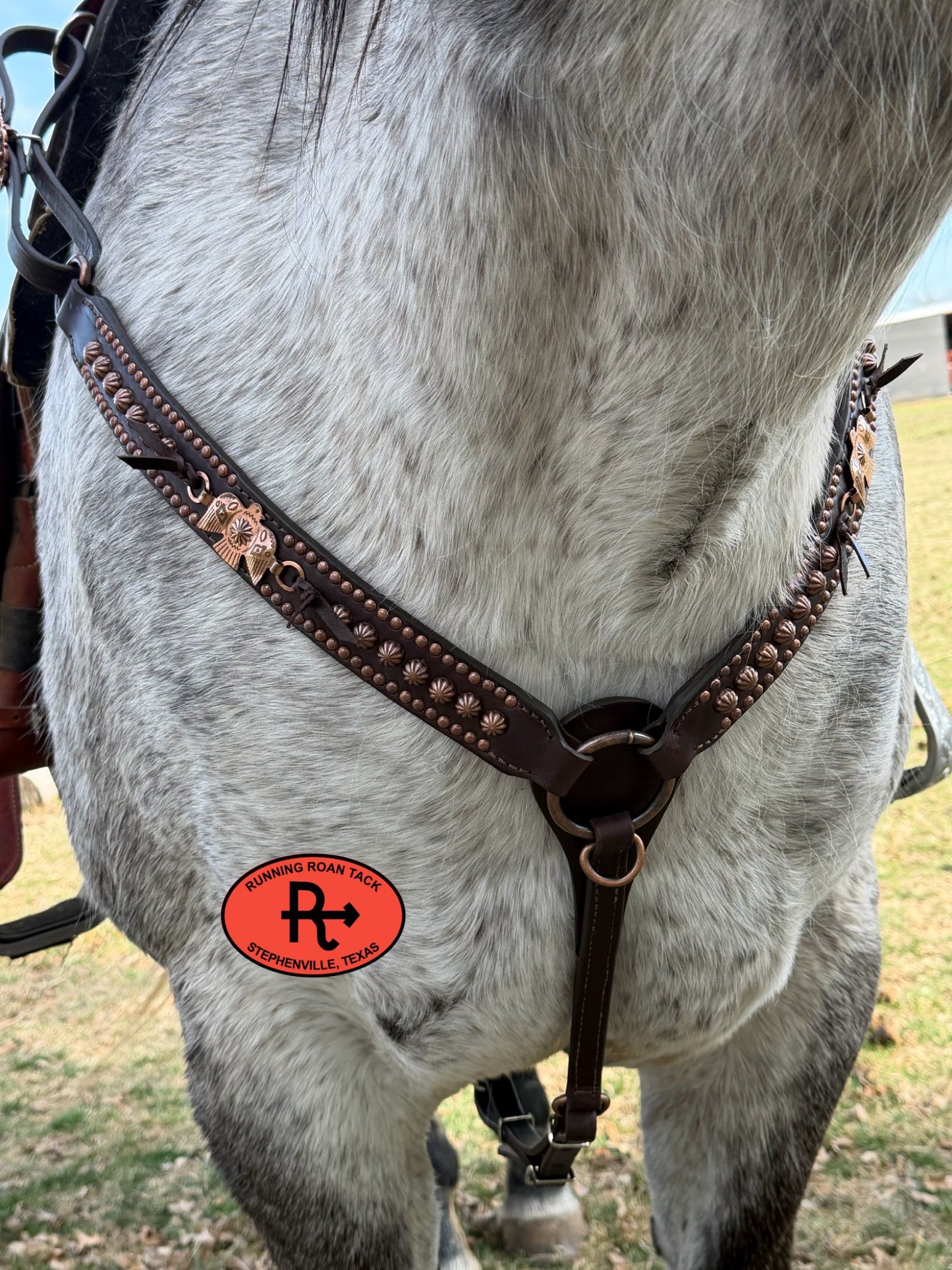 Dotted Tack Set with Vintage Thrifted Copper Thunderbirds *Buy one piece or both pieces* Set03022026-01