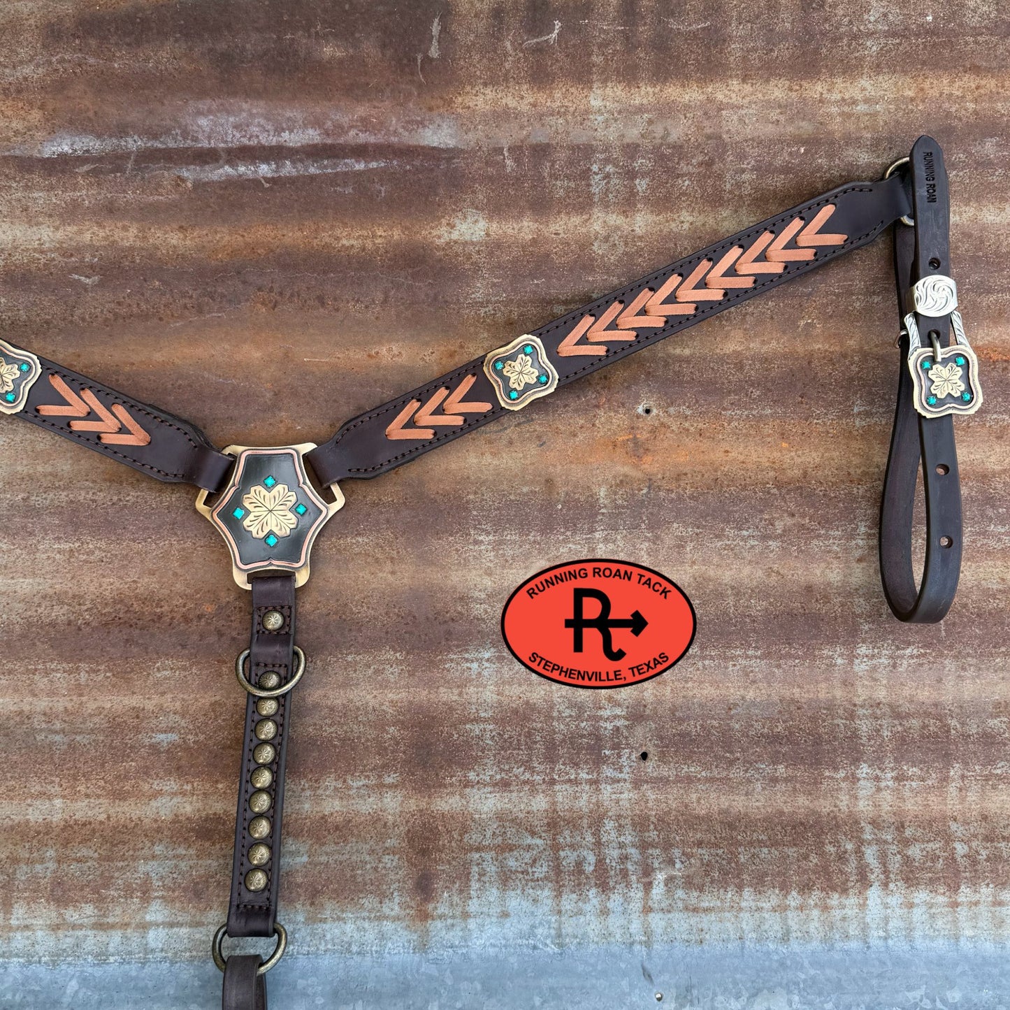 Tan Laced Tack Set with German Hardware *Buy one piece or both pieces* Set05042026-07