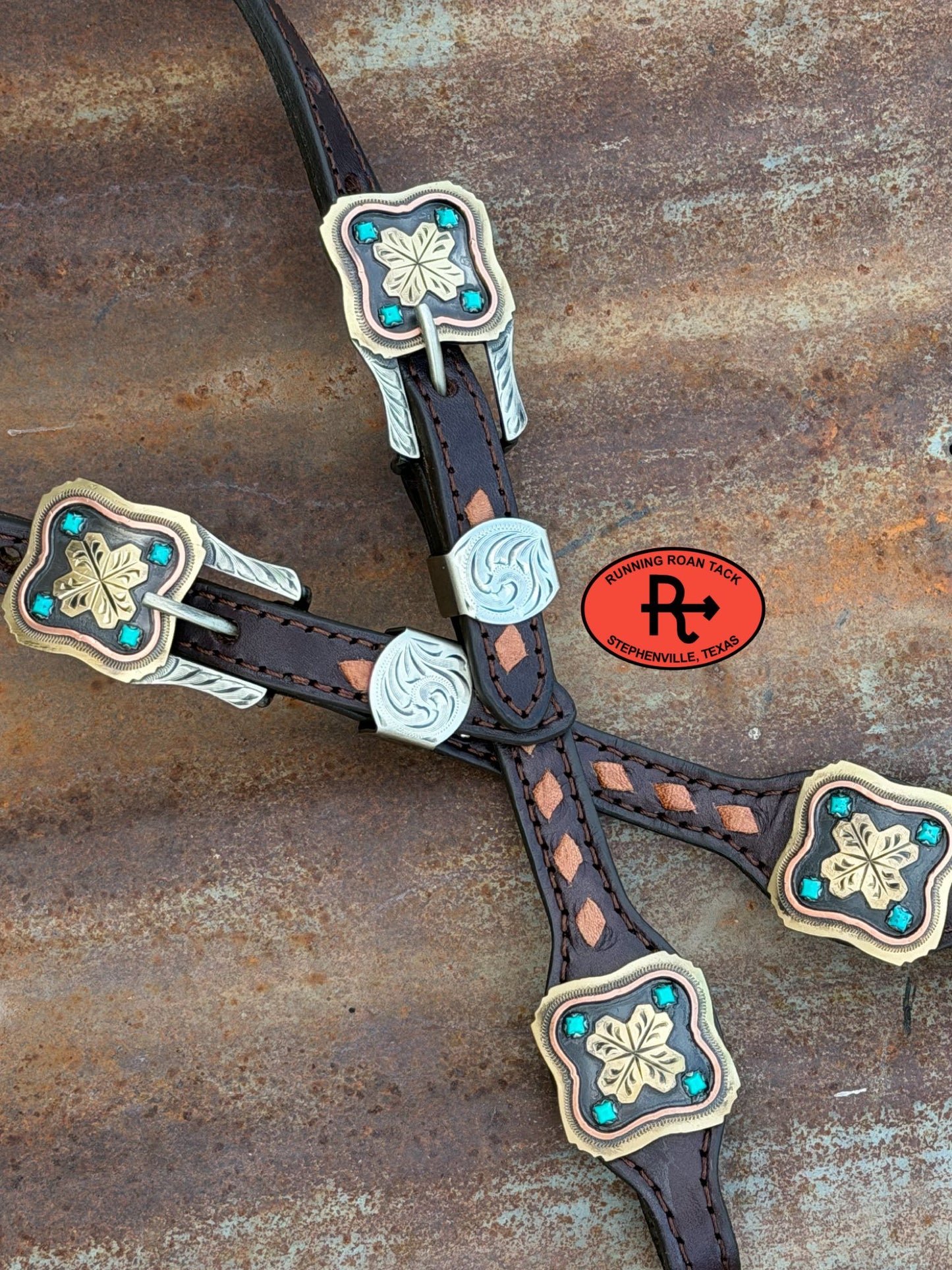 Tan Laced Tack Set with German Hardware *Buy one piece or both pieces* Set05042026-07