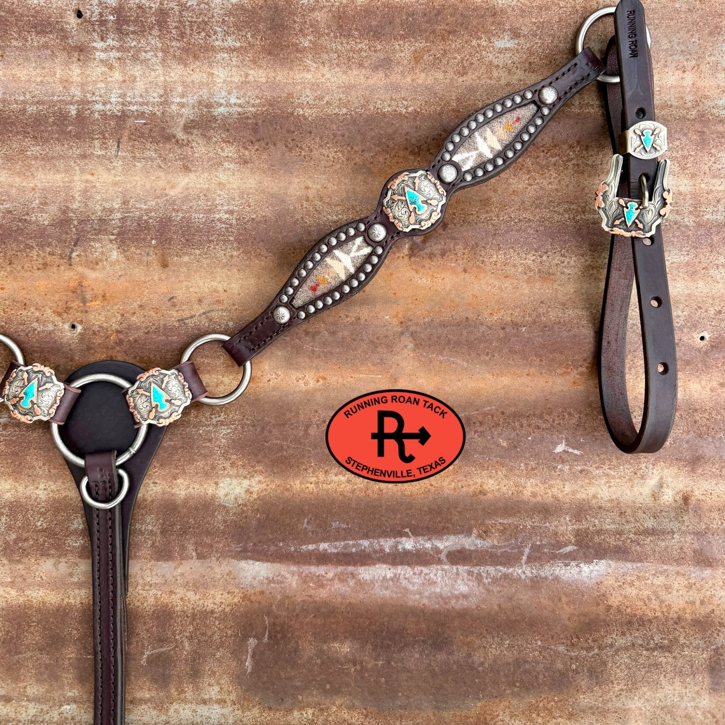 Ring Breast Collar with Inlaid Pacific Crest Wool and Arrow Conchos Breastcollar07062026-04