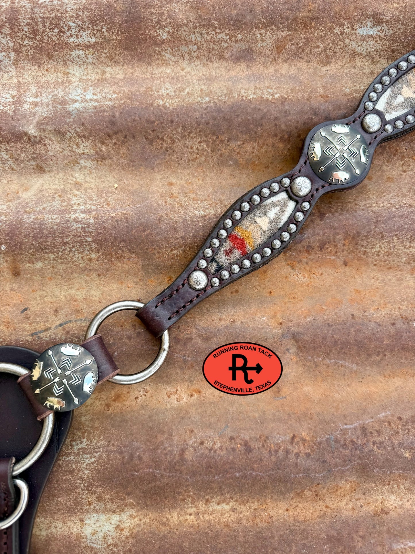 Ring Breast Collar with Inlaid Pacific Crest Wool and Buffalo Conchos Breastcollar07062026-01