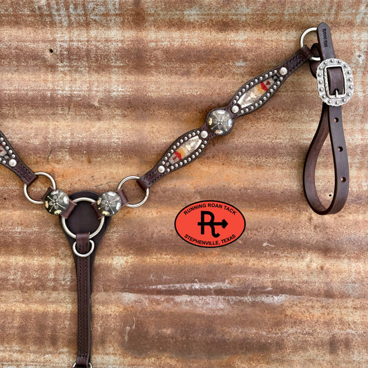 Ring Breast Collar with Inlaid Pacific Crest Wool and Buffalo Conchos Breastcollar07062026-01