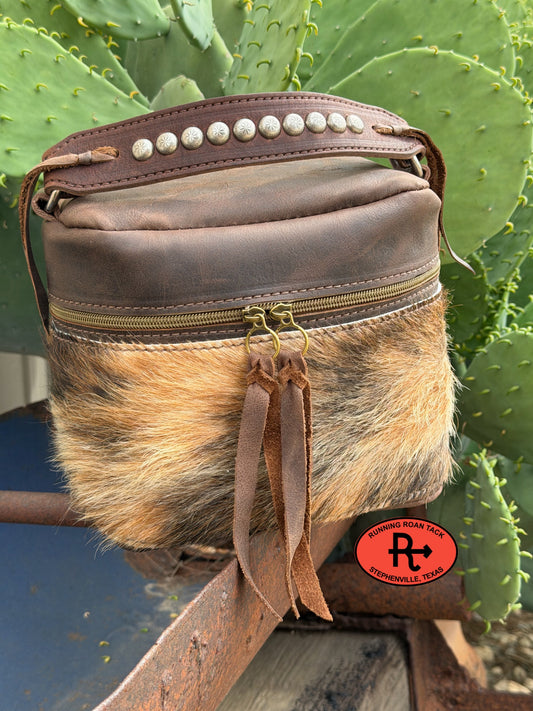 Train Case in Brown Leather with Hair On Cowhide for Makeup, Toiletries, etc traincase06012026-09