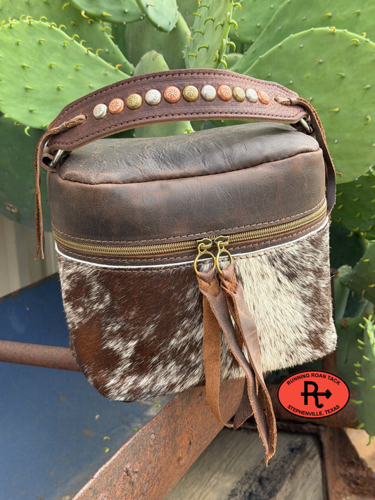 Train Case in Brown Leather with Hair On Cowhide for Makeup, Toiletries, etc traincase06012026-10