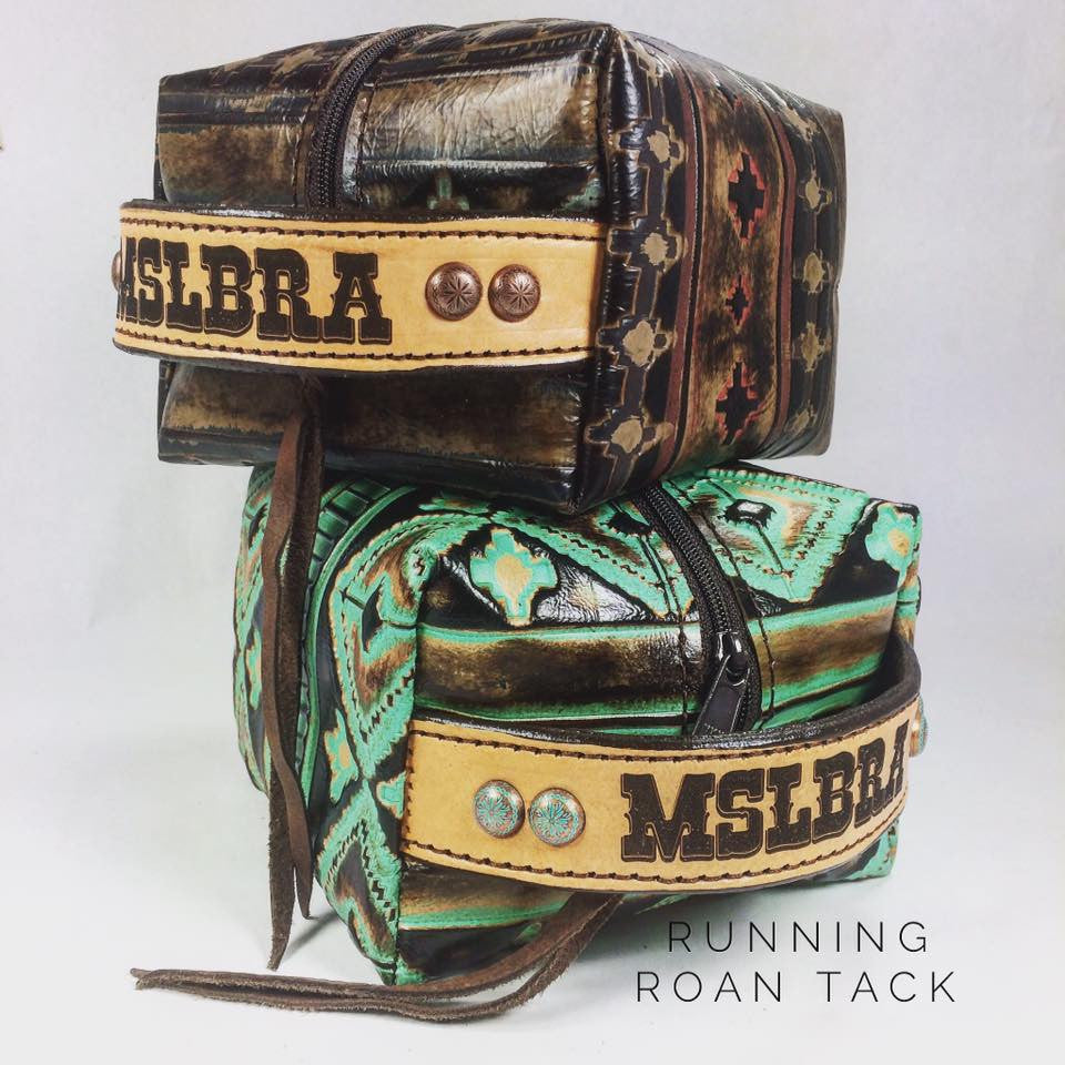 Trophy Travel Bags with Lasered Leather Handle by Running Roan Tack CLICK TO SEE QUANTITY DISCOUNTS